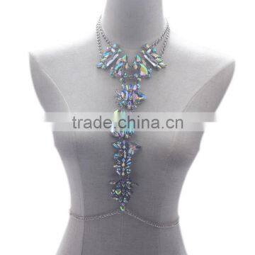 Luxury Geometric Crystal Gems Sexy Body Chain Jewelry for Pretty Girls photo-3
