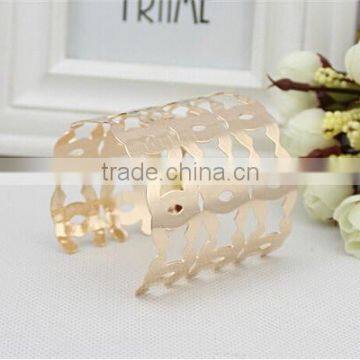American Fashion Hollow Gold Bangles,wholesale Open Metal Bracelet Bangle for Costume photo-2