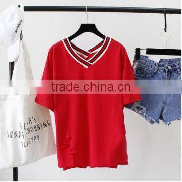 Short Sleeve T-shirt Female Tops 2017 Han Edition Joker Students in Summer photo-2