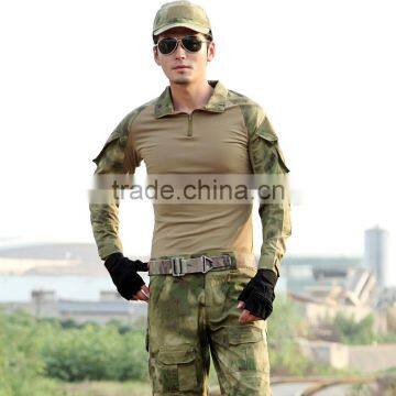 Outdoor Military Uniforms A-TACS FG Camouflage Clothing Multi color Frog Battle Suit Tactical Suit