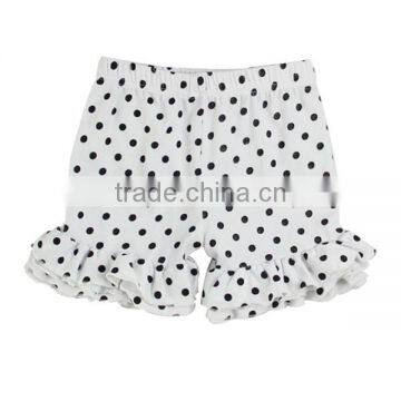 The New Arrival Unique Design Cotton Children Boutique Clothes Kids Ruffle Polka Dot Girls Shorts photo-4