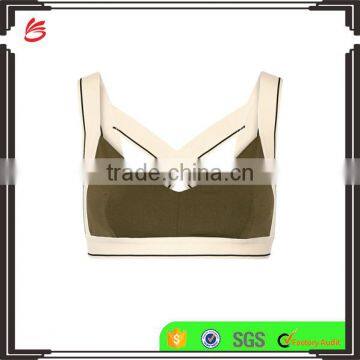 High Quality Customed Ladies Sexy Crop Workout Yoga Top