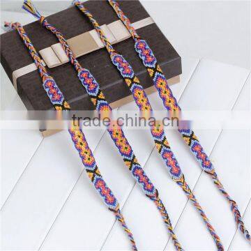 Unique Design Braiding Cord Multicolor Pattern Cotton Boho Chic Bracelets photo-2