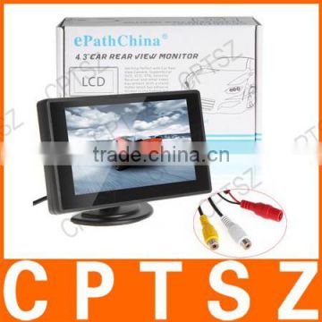 4.3 Inch Color TFT LCD Parking Car Rear view Monitor Car Rearview Backup Monitor 4.3'' 2 Video Input for Reverse Camera DVD