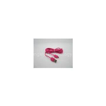 USB A Type To Micro USB Connector 2M pink Cell Phone USB Cables for BlackBerry / samsung