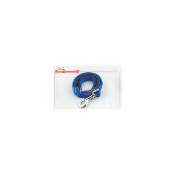 Soft Leather Paddle Handle Nylon Dog Lead For Training Leash 3 / 8 Inch By 6 Feet