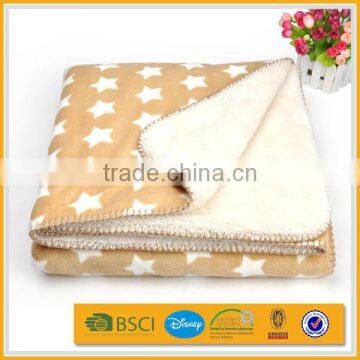 100%polyester micro fiber and sherpa throw