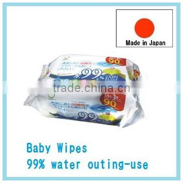 Japan Baby Wipes 99% water outing-use baby wipe 30sheets 3p/pack Wholesale