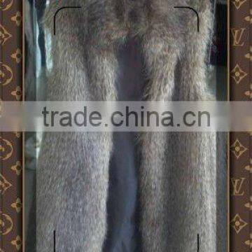 long pile faux fur vest