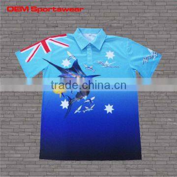 OEM sublimation cheap fishing shirts