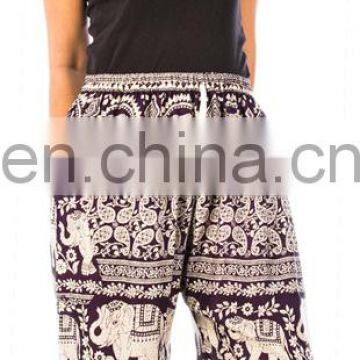 Elephant Paisley - Aladdin Drawstring Trousers Hippie Festival Boho Trouser Pants photo-5