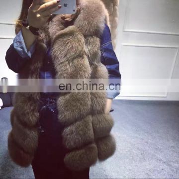 wholesale fashion European Style Woman natural Fox Fur Women's Gilet / Fur Vest