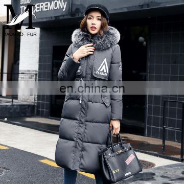 Winter Fashion Design Fur Hooded Down Coat for Woman New Design Fur Trimmed Down Coats