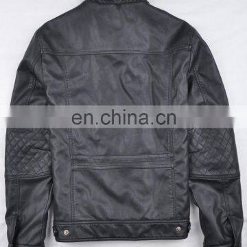 2015 Last Fashion Handsome Faux Fur Lining pu Leather Man Fur Coat photo-2