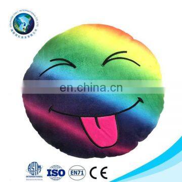 Cheap Emoji Pillows Rainbow Emoticon Plush Emoji Pillow Round Soft Plush Cushion Home Decorative