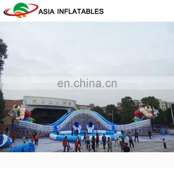 Hot Sale customized Giant Inflatable water park for summer, Inflatable Water Slide with Pool