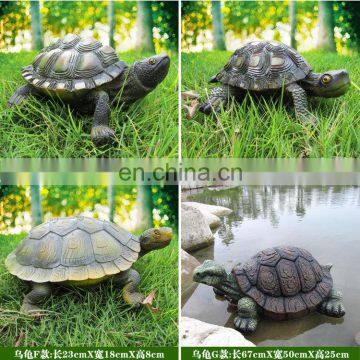 Resin figurine tortoise on the grass sculpture animal carving