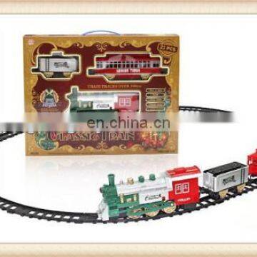 Hot sell plastic b/o railway train electric railway toy