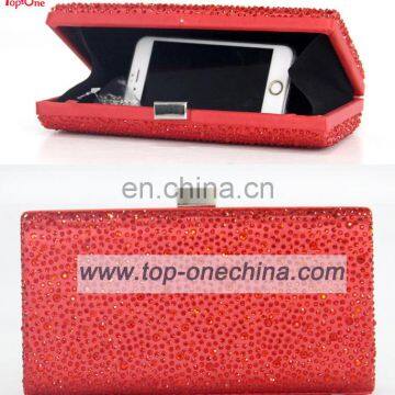 Wedding party red evening clutch bag/ASo-ebi party choice match with lace fabric/purse from top one china