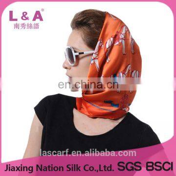 Lady Silk Scarf With Allover Animal Printed Fashion Pattern(SP429AB)