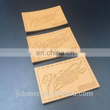 Brown Sewing Clothing Labels Custom Brand Hawk Logo Labels Eagle Stamping Pattern Jeans Leather Labels for Handbag Jacket Pants photo-2