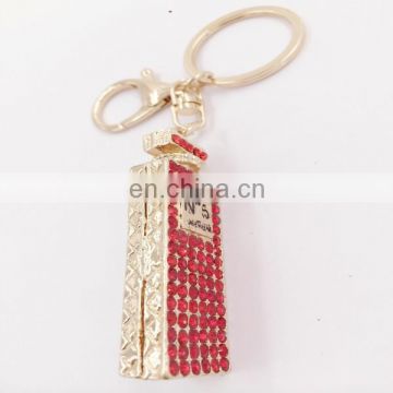 Luxuriant Jewelry Rhinestone Crystal Twinkling Perfume Bottle Keychain Keyring Gift For Girls