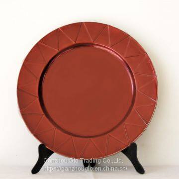 Plastic charger plate,christmas decoration plate festival productsYF-60054