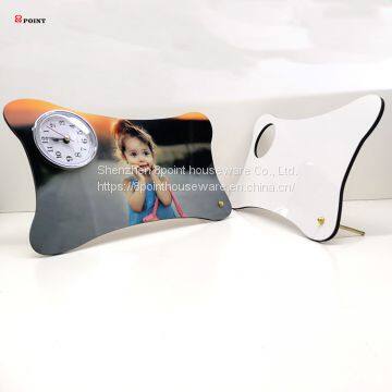 Art Desktop Decor Wooden Clock photo-3