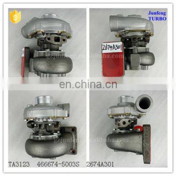 TA3123 Turbo for jcb spare parts 466674-0003 2674A147 2674A301 2674A076