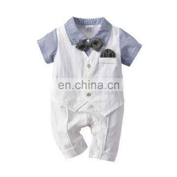 Factory direct sale gentleman style Jumpsuit baby boy Daily Wear romper