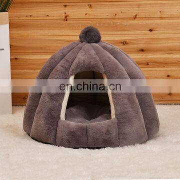 OEM Brand FBA Service Breathable Mongolian Yurt Shaped Pet Dog Cat House Bed With Removable Cushion Inside photo-5