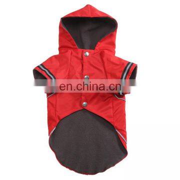 Solid Color Winter Cold Protection Reflective Hat Coat Pet Dog Raincoat With Hood photo-6