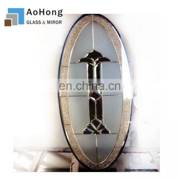 Decorative Door Glass Oval 3/4 Oval Glass Inserts Door