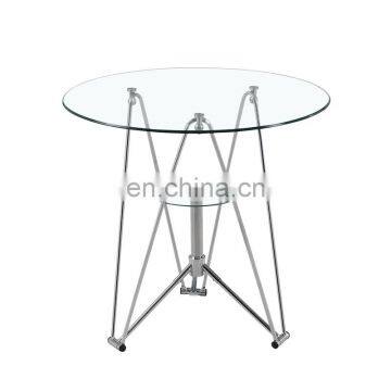 High Quality Clear Round Small Stand Glass Table Top photo-2