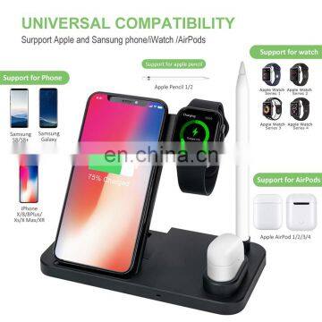 4 in 1 Wireless Charger 2020 Factory Directly Sell Qi Standard Charger Crystal Wireless Portable Cellphone Charger For Iphone photo-2