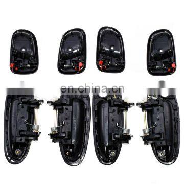 Door Handle Black Outside Black Inside Kit Set 8 For Toyota Corolla 6920512130 photo-3