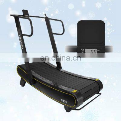 multifunction self-powered non-motorized curved manual treadmill slim running machine life fitness exercise machine