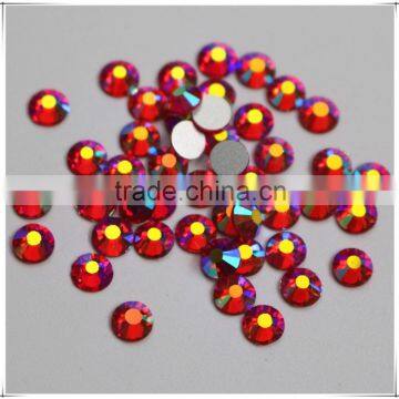 New fashion Nail Art red rhinestone crystal AB clour silver flatback non hot fix rhinestone for DIY Nails decoration