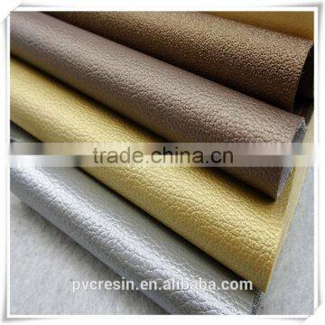 Woven Backing Embossed PU Leather for Furniture photo-2