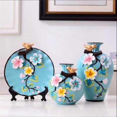 Nordic Retro Color Paint Hand Made Modern Simple Elegant Ceramic Vase For Shopping Mall Decor