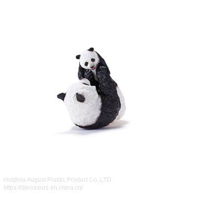 Plastic Female Giant Panda Figurine Soft Vinyl China Panda Animal Model Toys Jungle Animal Action Figure for Kids Gifts photo-2