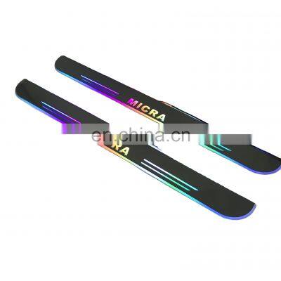 Led Door Sill Plate Strip step light door decoration step for nissan micra march dynamic sequential style