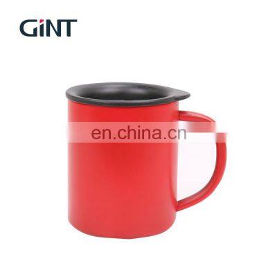 GiNT 450ML New Design Lid Handgrip Home Office Cafe Use Water Cup Stainless Steel Beer Mugs photo-4