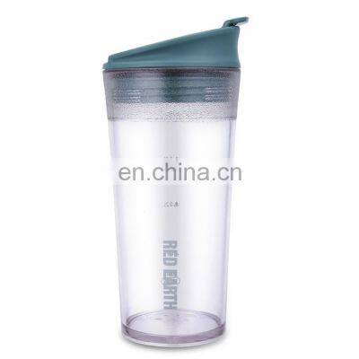 BPA free 520ml slip tritan cup custom water plastic tumbler with lift ring