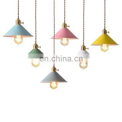 Classic American Retro Macarons Colorful Chandelier Decoration Led Pendant Light