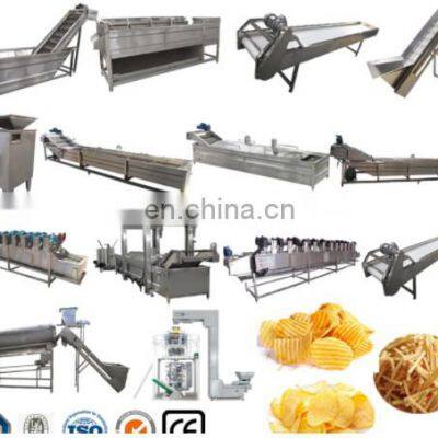 Stainless Steel 304 Small Scale Frozen French Fries Making Machine Potato Chips Production Line