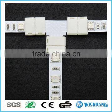 10 mm 2 Pin T Shape PCB FPC Board Splitter LED Strip Connector for SMD 5050 LED Strip Light Mono Color photo-4
