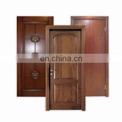 100% real solid soundproof wood door simple teak wooden doors for sale