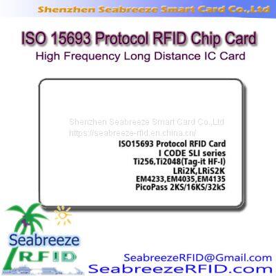RFID-карта с чипом, работающая по протоколу ISO 15693, высокочастотная длиннодальняя смарт-карта