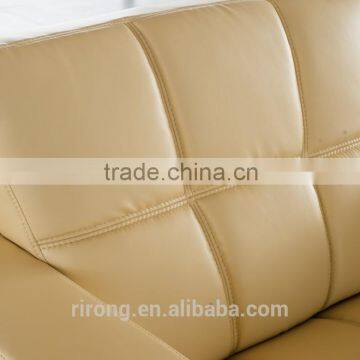 Soft Back With Sqare Stitching Leather Sofa Price Good 3seater Item 8060 photo-4